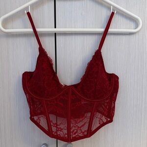 Garage - Red Lace Bustier